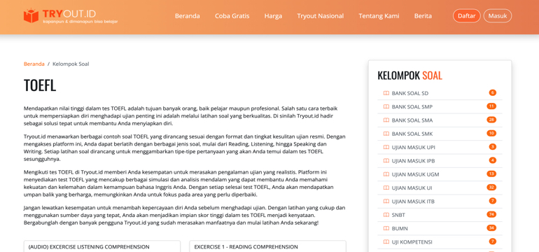 Panduan Sukses Menghadapi Tes TOEFL: Pentingnya Persiapan dan Belajar Online di TRYOUT.ID