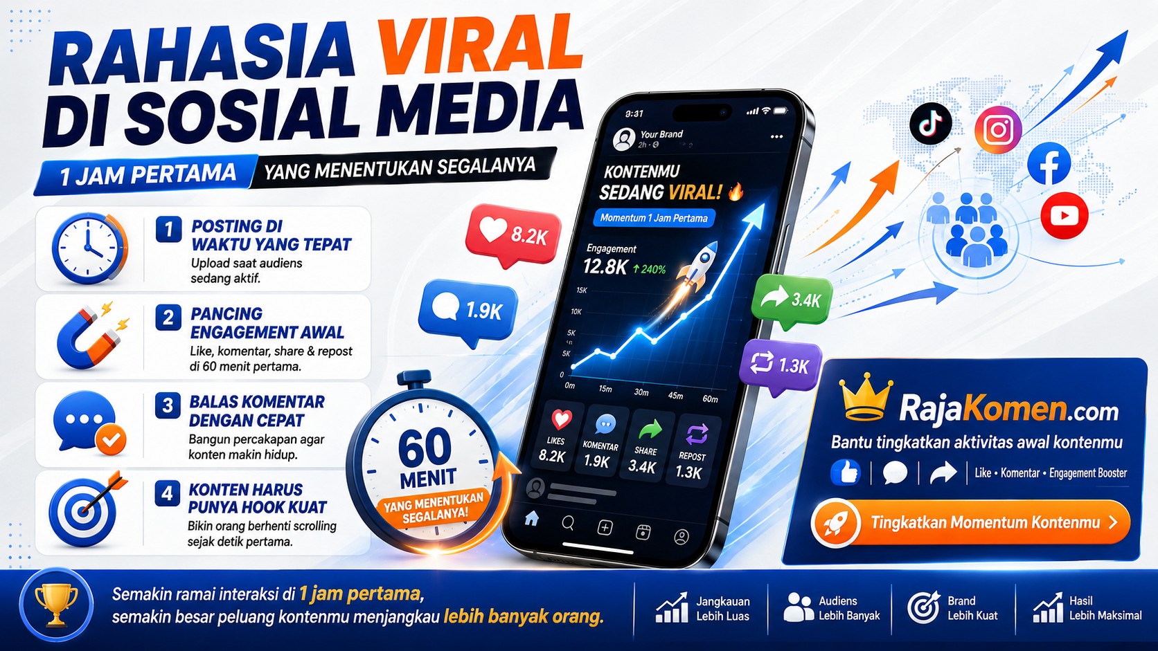 Rahasia Viral di Sosial Media: 1 Jam Pertama yang Bisa Menentukan Momentum Konten