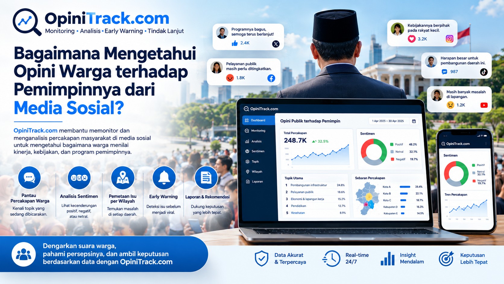 Bagaimana Mengetahui Opini Warga terhadap Pemimpinnya dari Media Sosial?